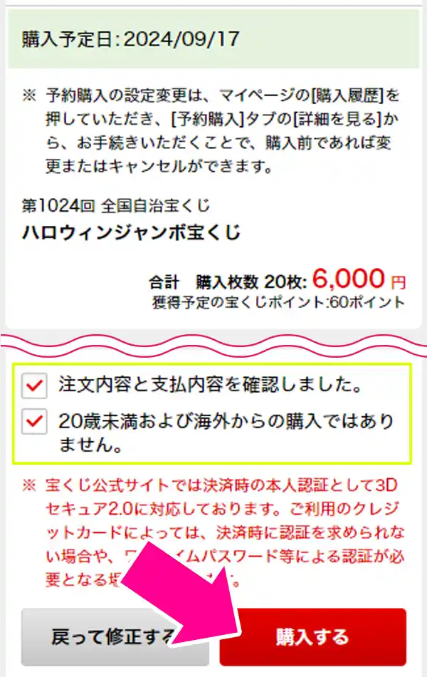 支払い内容を確認する